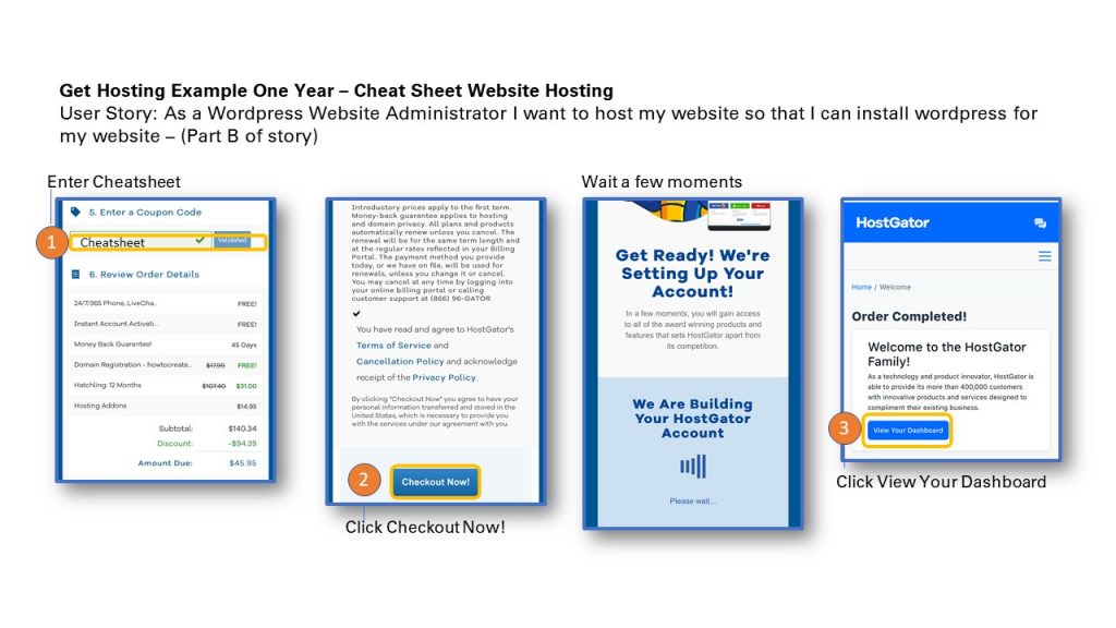 HostGator Hosting Code Cheatsheet