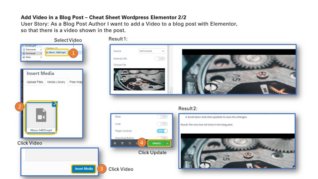 Add Video Blog Post WordPress Elementor Two