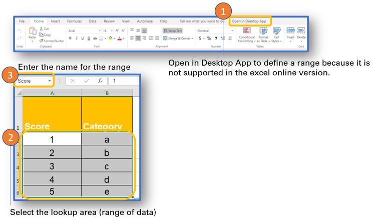 Define a Range for VLOOKUP